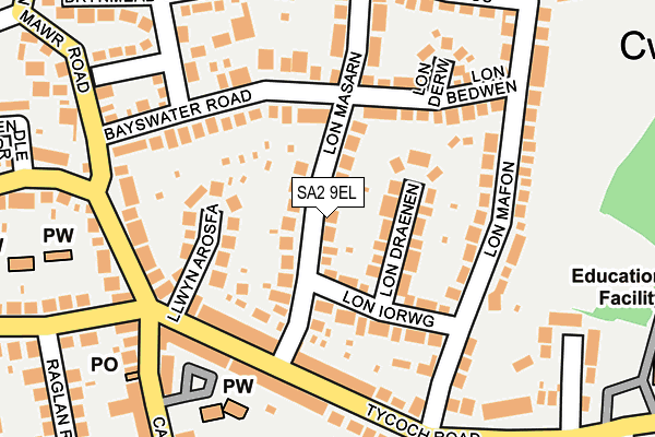 SA2 9EL map - OS OpenMap – Local (Ordnance Survey)