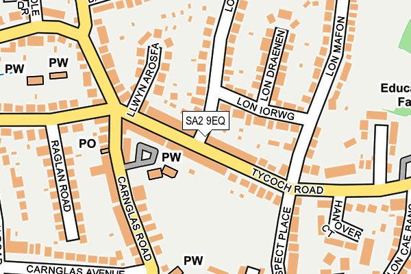 SA2 9EQ map - OS OpenMap – Local (Ordnance Survey)