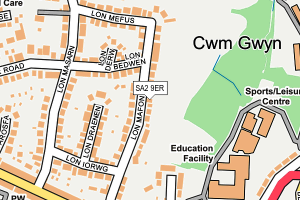 SA2 9ER map - OS OpenMap – Local (Ordnance Survey)