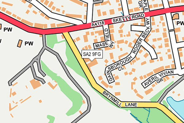 SA2 9FG map - OS OpenMap – Local (Ordnance Survey)