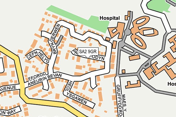 SA2 9GR map - OS OpenMap – Local (Ordnance Survey)