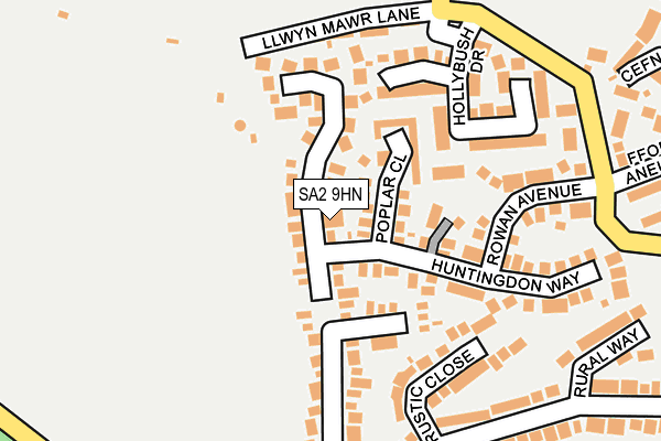 SA2 9HN map - OS OpenMap – Local (Ordnance Survey)