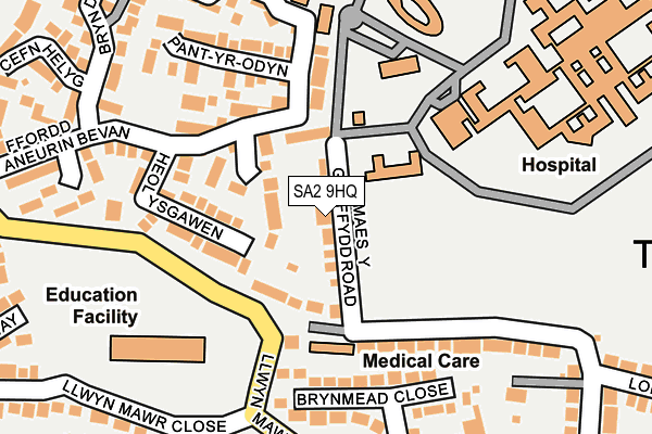 SA2 9HQ map - OS OpenMap – Local (Ordnance Survey)