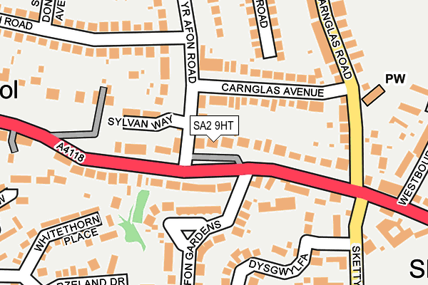 SA2 9HT map - OS OpenMap – Local (Ordnance Survey)