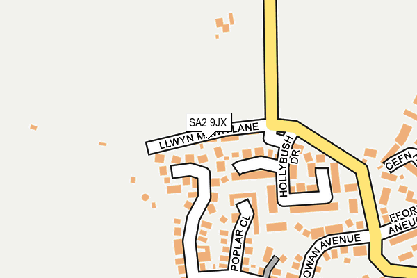 SA2 9JX map - OS OpenMap – Local (Ordnance Survey)