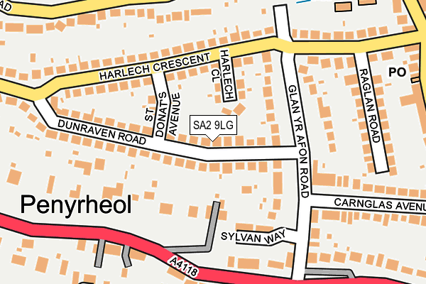 SA2 9LG map - OS OpenMap – Local (Ordnance Survey)