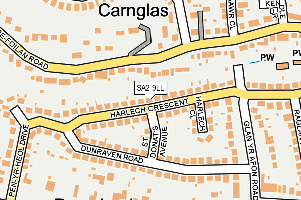 SA2 9LL map - OS OpenMap – Local (Ordnance Survey)