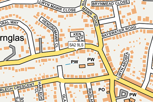 SA2 9LS map - OS OpenMap – Local (Ordnance Survey)
