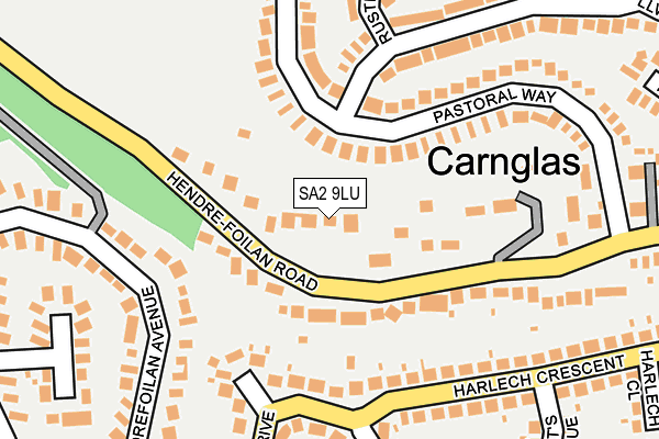 SA2 9LU map - OS OpenMap – Local (Ordnance Survey)