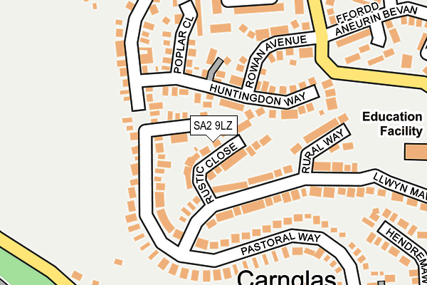 SA2 9LZ map - OS OpenMap – Local (Ordnance Survey)