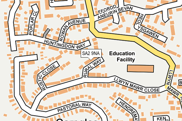 SA2 9NA map - OS OpenMap – Local (Ordnance Survey)