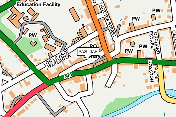 SA20 0AB map - OS OpenMap – Local (Ordnance Survey)