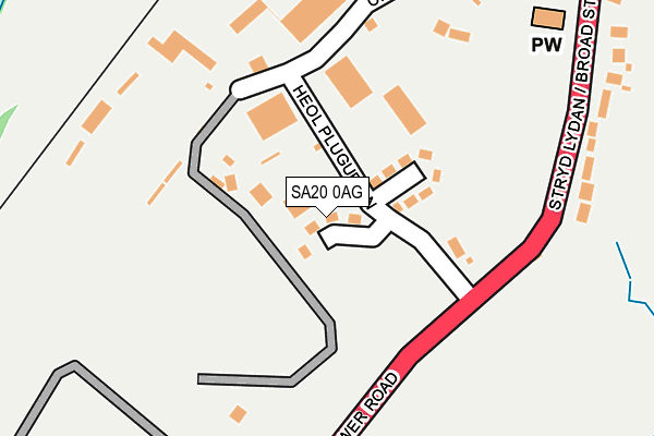 SA20 0AG map - OS OpenMap – Local (Ordnance Survey)
