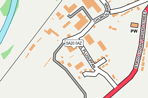 SA20 0AZ map - OS OpenMap – Local (Ordnance Survey)