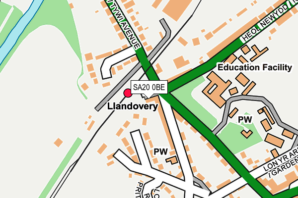 SA20 0BE map - OS OpenMap – Local (Ordnance Survey)