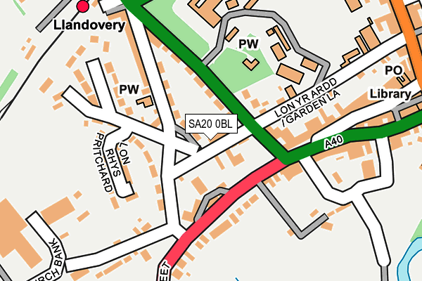 SA20 0BL map - OS OpenMap – Local (Ordnance Survey)