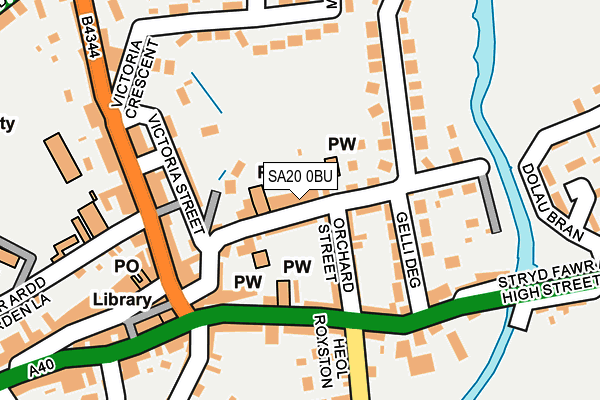 SA20 0BU map - OS OpenMap – Local (Ordnance Survey)