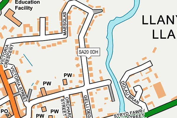 SA20 0DH map - OS OpenMap – Local (Ordnance Survey)