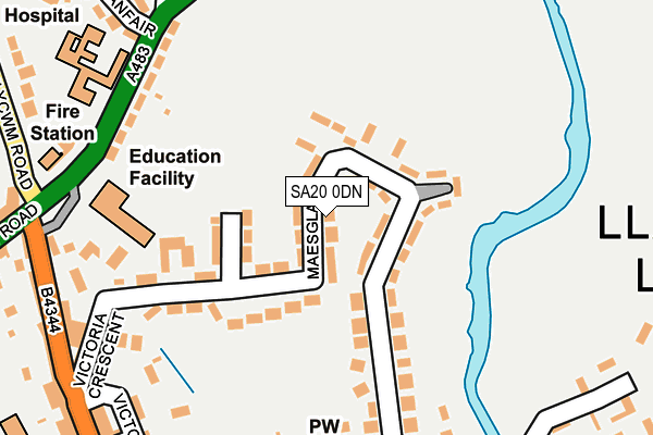 SA20 0DN map - OS OpenMap – Local (Ordnance Survey)