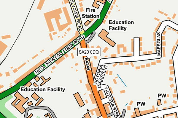 SA20 0DQ map - OS OpenMap – Local (Ordnance Survey)
