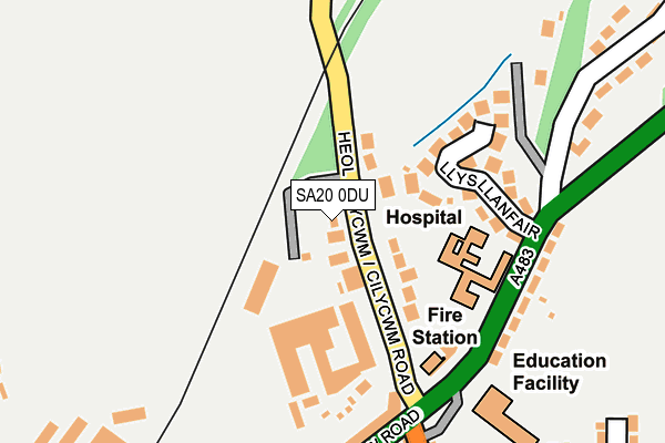 SA20 0DU map - OS OpenMap – Local (Ordnance Survey)