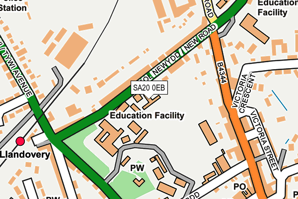 SA20 0EB map - OS OpenMap – Local (Ordnance Survey)