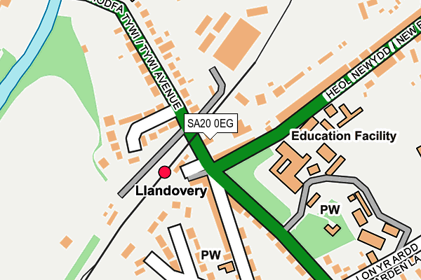 SA20 0EG map - OS OpenMap – Local (Ordnance Survey)