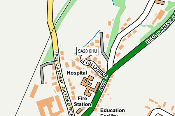 SA20 0HU map - OS OpenMap – Local (Ordnance Survey)