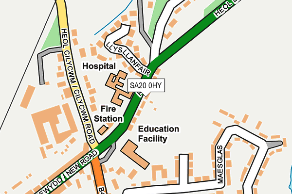 SA20 0HY map - OS OpenMap – Local (Ordnance Survey)