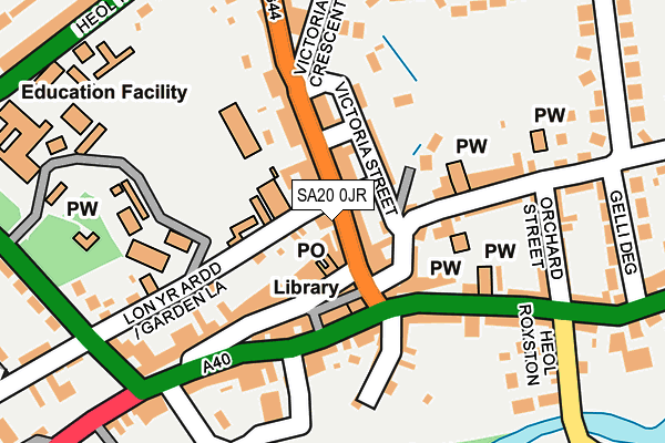 SA20 0JR map - OS OpenMap – Local (Ordnance Survey)