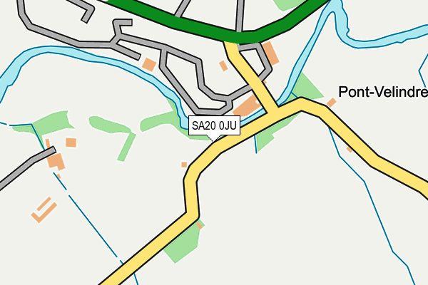 SA20 0JU map - OS OpenMap – Local (Ordnance Survey)