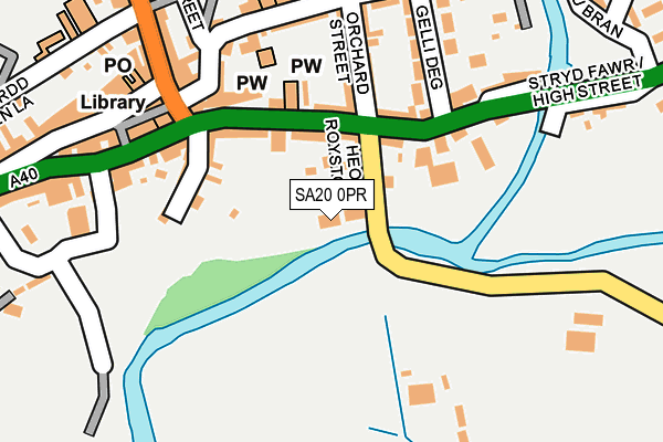 SA20 0PR map - OS OpenMap – Local (Ordnance Survey)