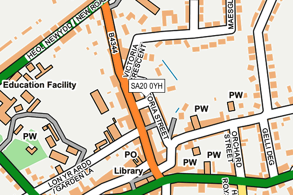 SA20 0YH map - OS OpenMap – Local (Ordnance Survey)