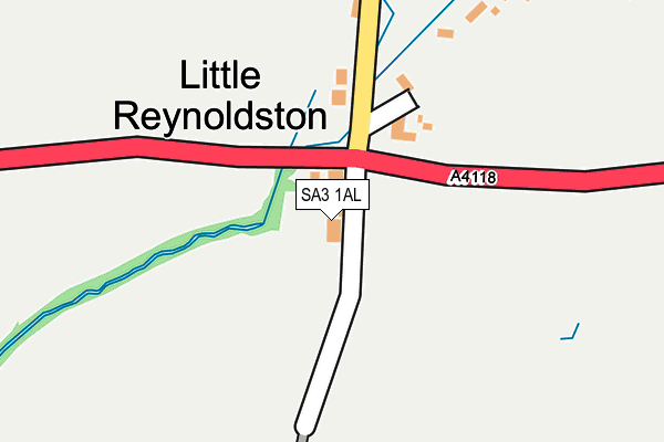 SA3 1AL map - OS OpenMap – Local (Ordnance Survey)