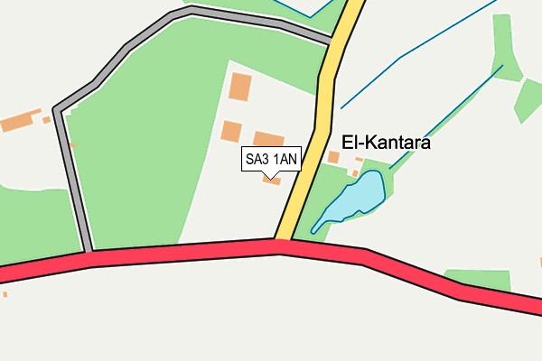 SA3 1AN map - OS OpenMap – Local (Ordnance Survey)