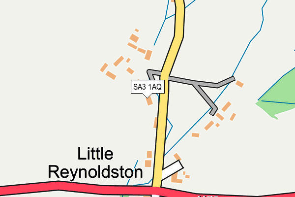 SA3 1AQ map - OS OpenMap – Local (Ordnance Survey)