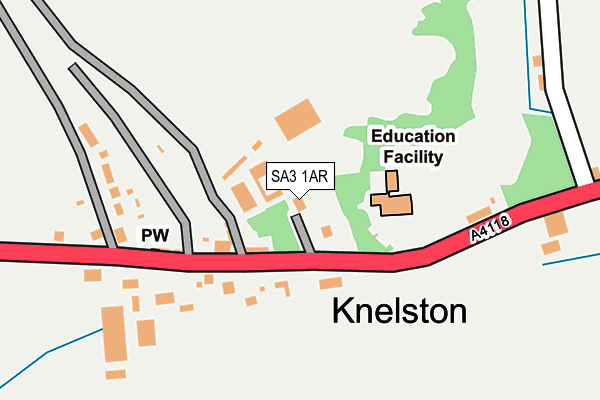 SA3 1AR map - OS OpenMap – Local (Ordnance Survey)