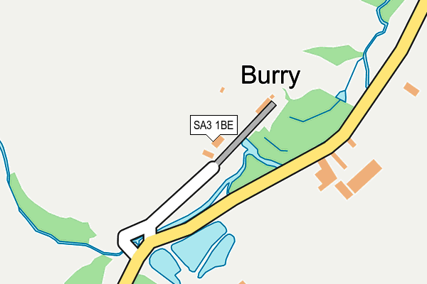 SA3 1BE map - OS OpenMap – Local (Ordnance Survey)