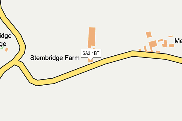 SA3 1BT map - OS OpenMap – Local (Ordnance Survey)