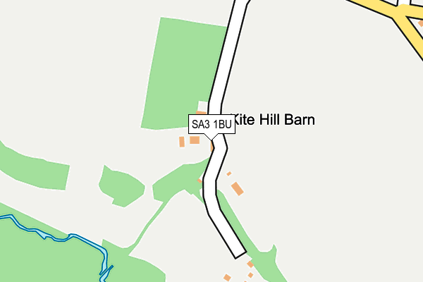 SA3 1BU map - OS OpenMap – Local (Ordnance Survey)