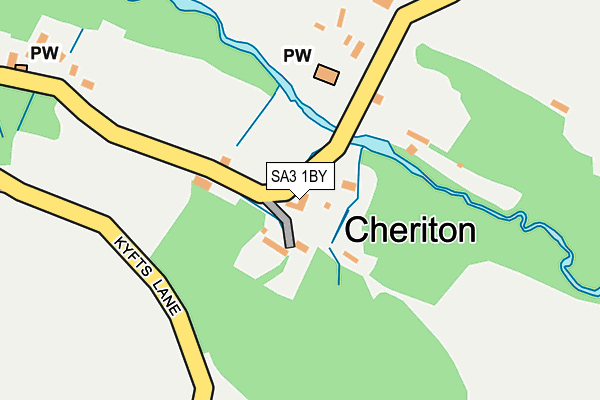 SA3 1BY map - OS OpenMap – Local (Ordnance Survey)