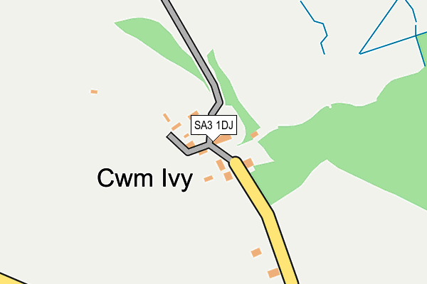 SA3 1DJ map - OS OpenMap – Local (Ordnance Survey)