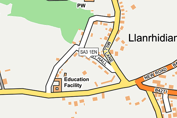 SA3 1EN map - OS OpenMap – Local (Ordnance Survey)
