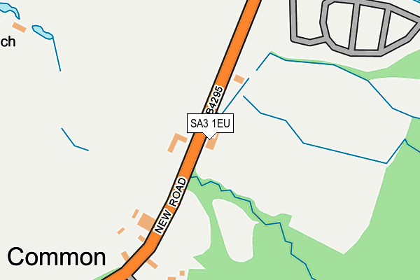 SA3 1EU map - OS OpenMap – Local (Ordnance Survey)