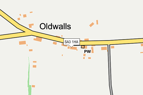 SA3 1HA map - OS OpenMap – Local (Ordnance Survey)