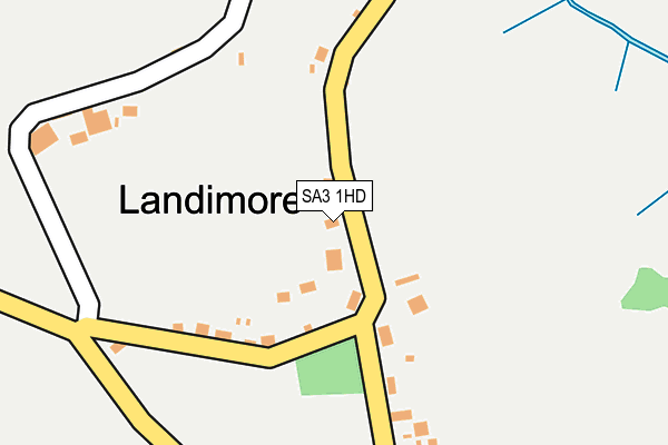 SA3 1HD map - OS OpenMap – Local (Ordnance Survey)