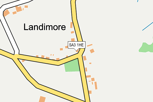 SA3 1HE map - OS OpenMap – Local (Ordnance Survey)