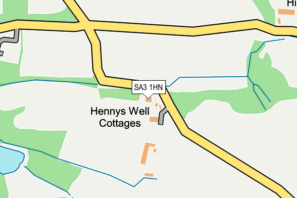 SA3 1HN map - OS OpenMap – Local (Ordnance Survey)