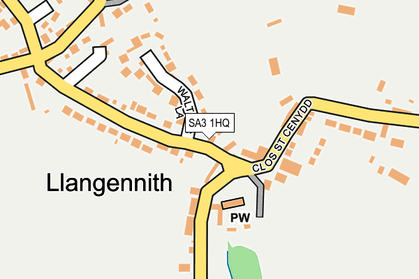 SA3 1HQ map - OS OpenMap – Local (Ordnance Survey)