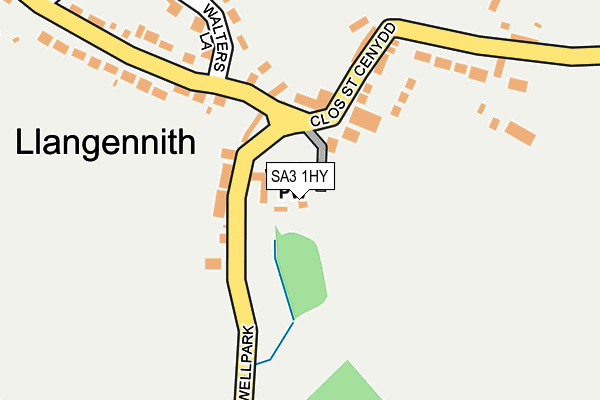 SA3 1HY map - OS OpenMap – Local (Ordnance Survey)